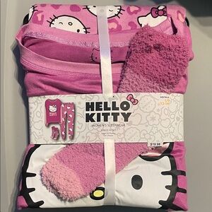 Hello Kitty Women's Pink 3-Piece Sleepwear Set
